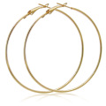 Wholesale America Popular Glossy Circle Gold Plated Geometry Big Hoop Earrings